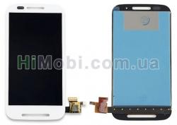 Дисплей (LCD) Motorola XT1021 Moto E/ XT1022/ XT1025 з сенсором білий