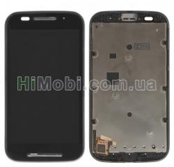 Дисплей (LCD) Motorola XT1021 Moto E/ XT1022/ XT1025 з сенсором чорний + рамка