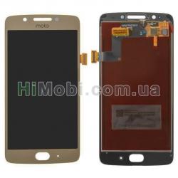 Дисплей (LCD) Motorola XT1670 Moto G5/ XT1672/ XT1675/ XT1676 з сенсором золотий