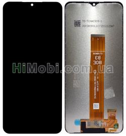 Дисплей (LCD) Samsung A127 Galaxy A12 2021 з сенсором чорний сервісний