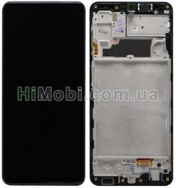 Дисплей (LCD) Samsung A225 Galaxy A22 з сенсором чорний + рамка сервісний GH82-25944A