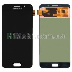 Дисплей (LCD) Samsung A710 Galaxy A7 (2016) з сенсором чорний сервісний GH97-18229B