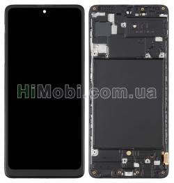Дисплей (LCD) Samsung A715/ F Galaxy A71 з сенсором чорний OLED (Small LCD) + рамка