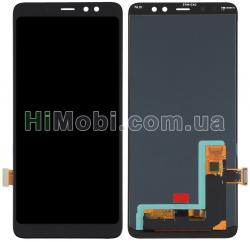 Дисплей (LCD) Samsung A730 Galaxy A8 Plus 2018 з сенсором чорний OLED (Small LCD)