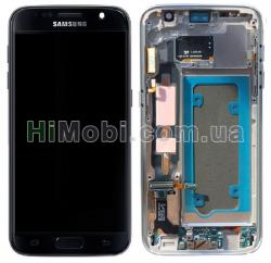 Дисплей (LCD) Samsung G930 F Galaxy S7 з сенсором чорний + рамка сервісний GH97-18523A