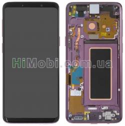 Дисплей (LCD) Samsung G960 S9 з сенсором фіолетовий + рамка сервісний GH97-21696B