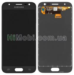 Дисплей (LCD) Samsung J330 Galaxy J3 2017 з сенсором чорний оригінал PRC