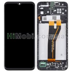 Дисплей (LCD) Samsung M146 Galaxy M14 5G з сенсором чорний сервісний + рамка