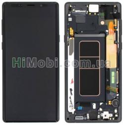 Дисплей (LCD) Samsung N960 Galaxy Note 9 з сенсором чорний + рамка переклеєний