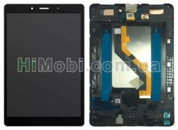 Дисплей (LCD) Samsung T295 Galaxy Tab A 8.0 2019 (LTE) з сенсором чорний оригінал PRC + рамка