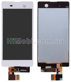 Дисплей (LCD) Sony E5603 Xperia M5 Dual/ E5606/ E5633 з сенсором білий оригінал PRC