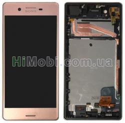 Дисплей (LCD) Sony F5121 Xperia X/ F5122/ F8131 з сенсором рожеве золото + рамка оригінал PRC