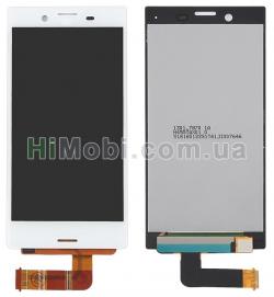 Дисплей (LCD) Sony F5321 Xperia X Compact з сенсором білий оригінал PRC