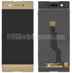 Дисплей (LCD) Sony G3112 Xperia XA1 Dual/ G3116/ G3121/ G3125 з сенсором золотий оригінал PRC