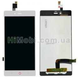 Дисплей (LCD) ZTE Nubia Z9 Mini з сенсором білий