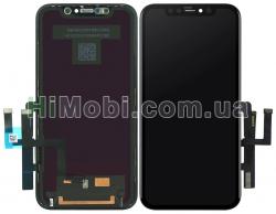 Дисплей (LCD) iPhone 11 з сенсором чорний (переклеєний)