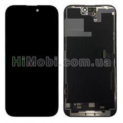 Дисплей (LCD) iPhone 14 Pro Max з сенсором чорний оригінал (переклеєний)