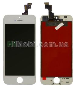 Дисплей (LCD) iPhone 5S / SE з сенсором білий TianMa