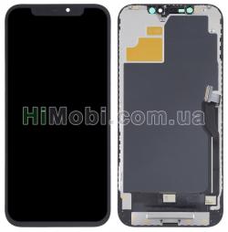 Дисплей (LCD) iPhone 12 Pro Max з сенсором чорний оригінал (переклеєний)