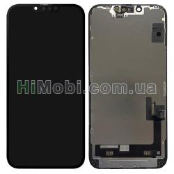 Дисплей (LCD) iPhone 14 з сенсором чорний оригінал (переклеєний)