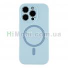 Накладка MagSafe Glow Silicone Case iPhone 16 Pro Max Blue