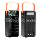 Корпус Multi-powerbank S21 під акумулятори 18650 до 21шт 22.5W з ліхтарем чорний